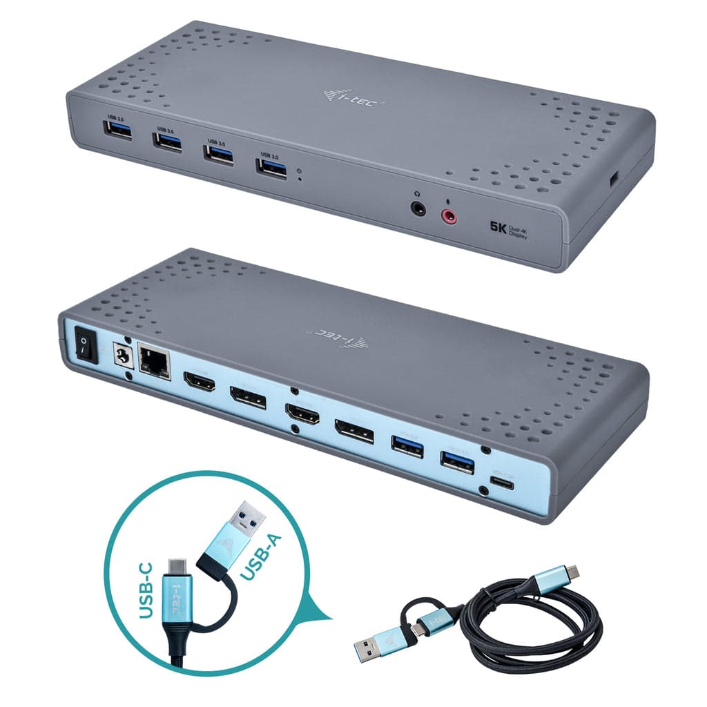 I-tec USB 3.0 USB-C Thunderbolt 3 Dual Display Docking Station