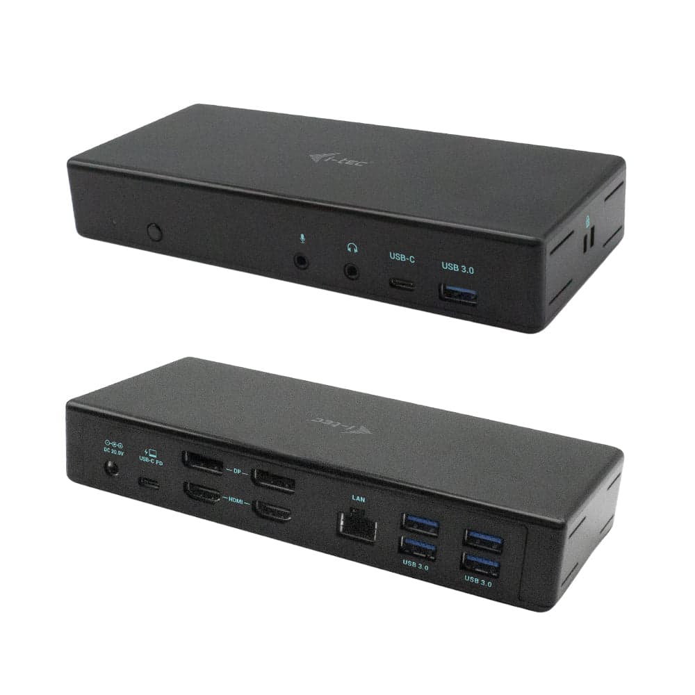 i-tec C31QUATTRODOCKPD base & duplicador de portas Com fios USB 3.2 Gen 1 (3.1 Gen 1) Type-C Preto