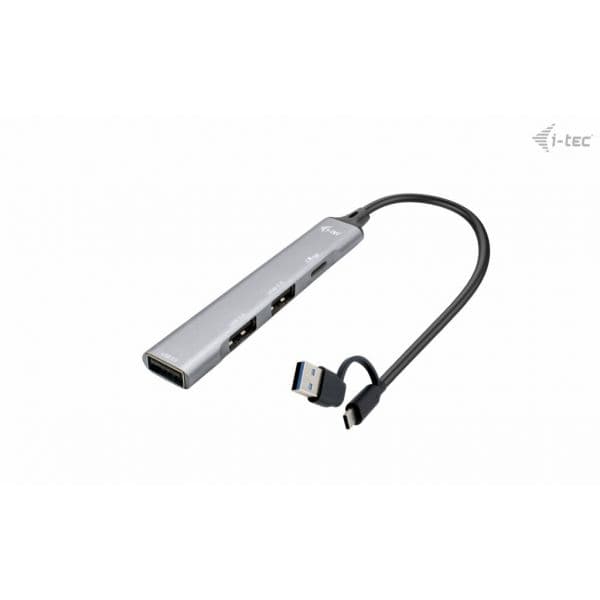 i-tec Hub USB-A/USB-C 1x USB-C 3.1 + 3x USB 2.0 Metal