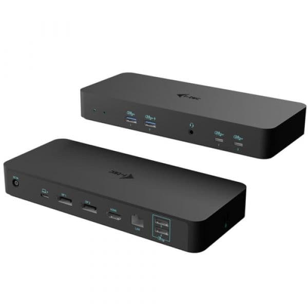 I-Tec Docking Station INTELIGENT TRIPLEDOCK PD 100W USB-C Triplo Ecrã HDMI DP GLAN USB-C USB-A Áudio Preto