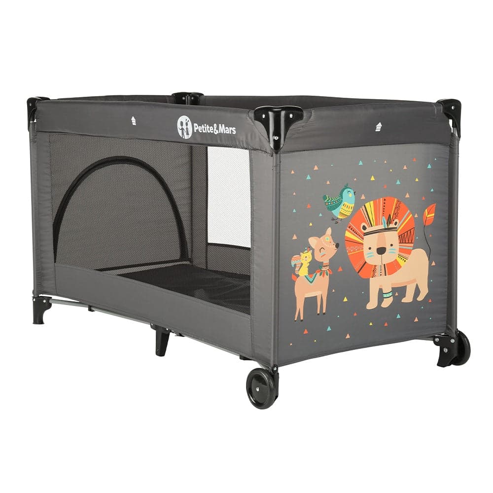 Berço de viagem Petite&Mars Koot Lion Grey