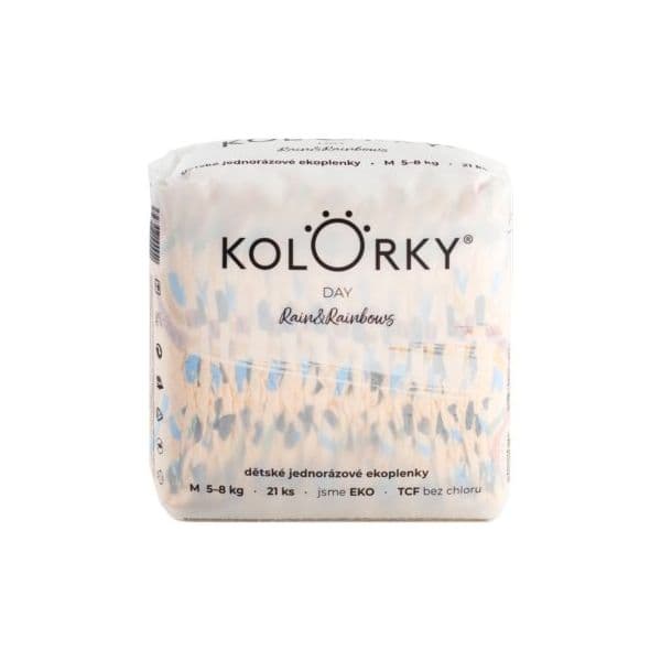 Kolorky Day Fraldas ecológicas Rain&Rainbow Tamanho M (5-8 Kg) 21 un.