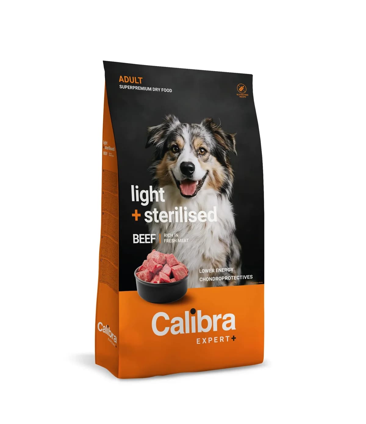 Calibra Expert+ Cão Adulto Light & Sterilised Vitela - Ração seca para cão esterilizado ou com excesso de peso