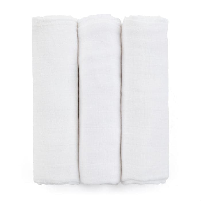 Petite&Mars Fraldas de Musselina de Bambu Moussy 68x68 cm White