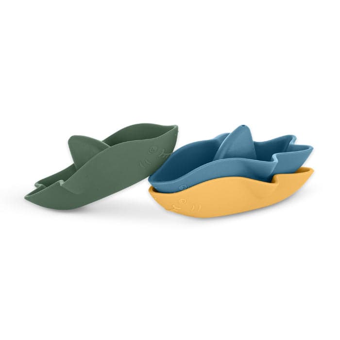 Brinquedos de banho de silicone Petite&Mars Sharks