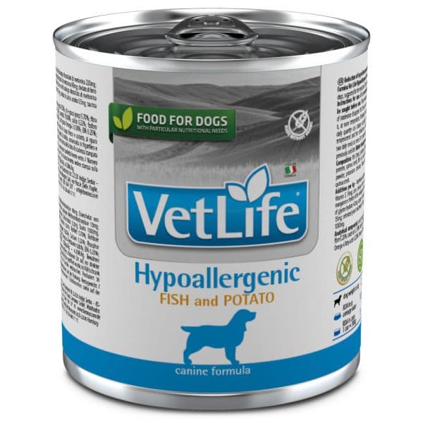Ração Húmida Farmina Vet Life Hypoallergenic Adulto Peixe & Batata 300g