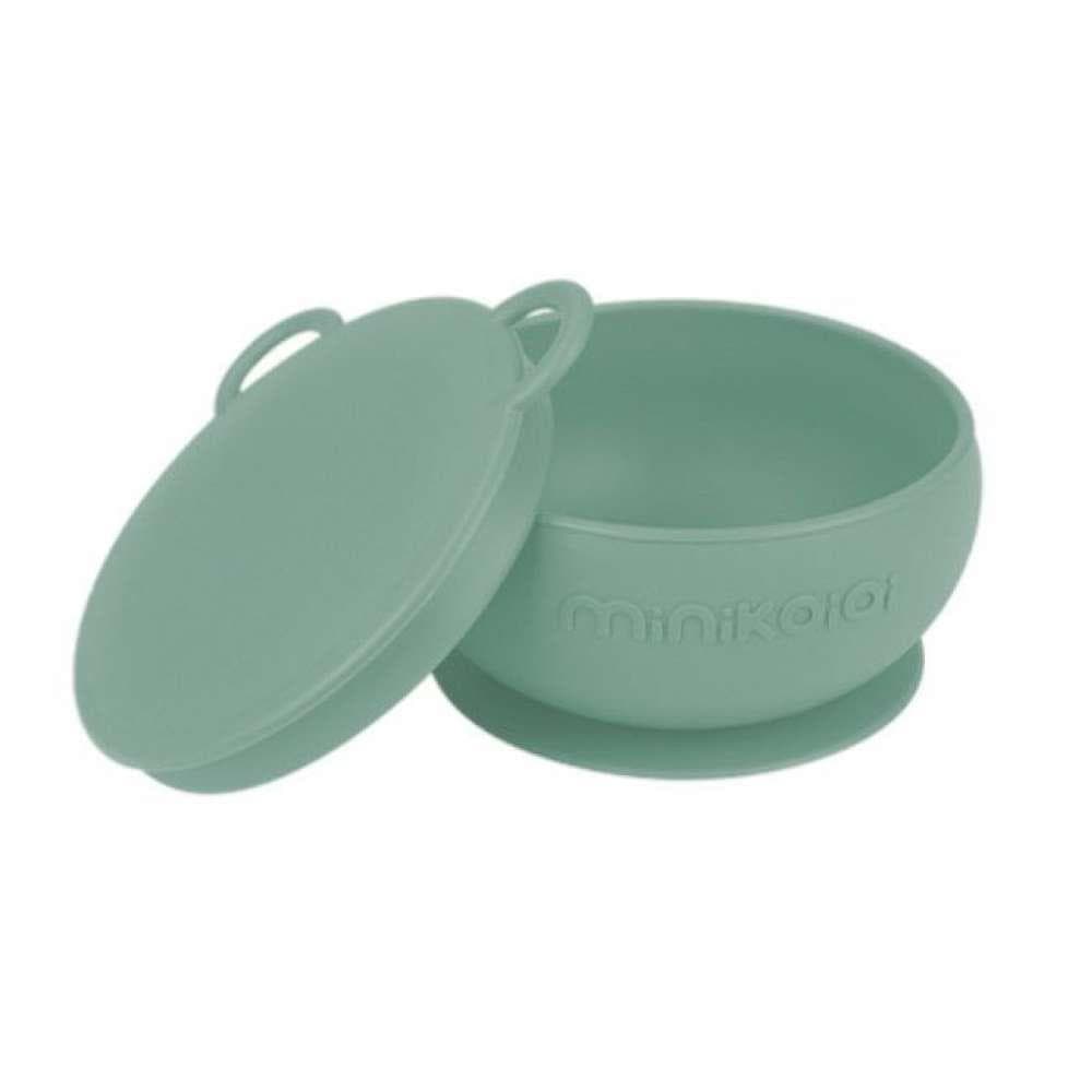 Minikoioi Tigela com Tampa e Ventosa River Green - M261101080007