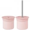 Copo Sip/Snack com Palhinha em Silicone Minikoioi Pinky Pink