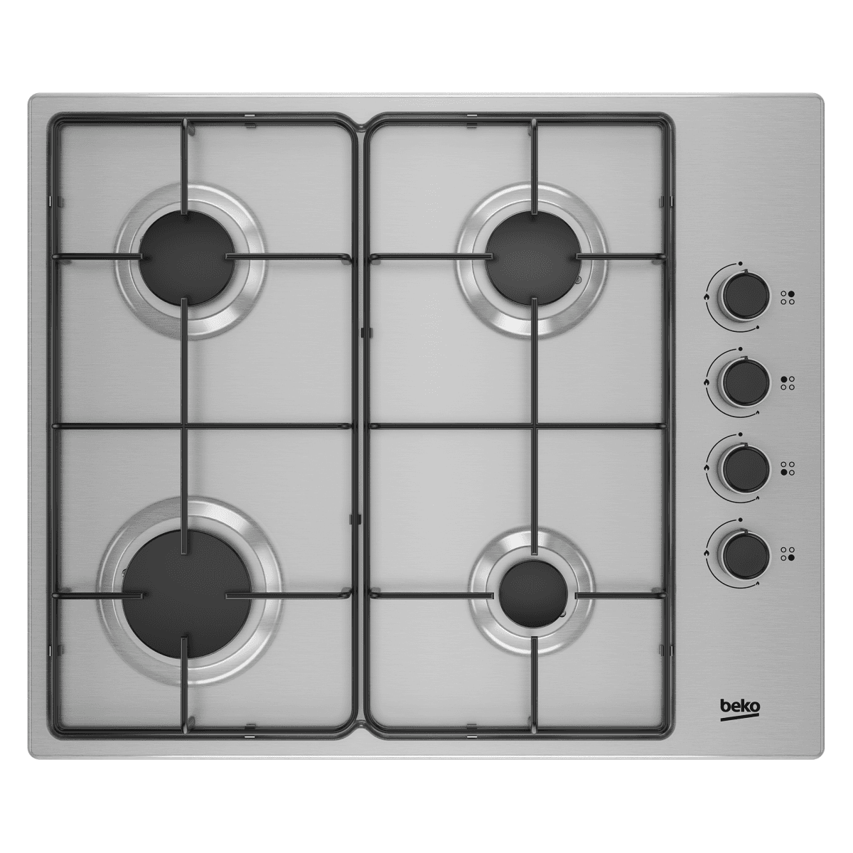 Placa a Gás Beko HIGG64123SX | 4 Queimadores, Aço inoxidável, 7900W