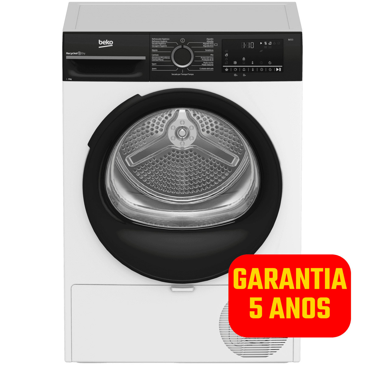 Máquina de Secar Roupa Beko BM3T49240W 9Kg Classe C