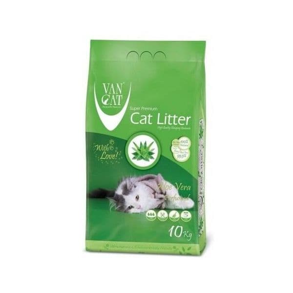Van Cat Litter Areia Aglomerante Aloe Vera 10Kg