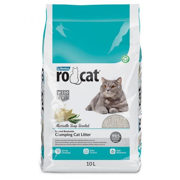 Rocat Areia Aglomerante de Sabão de Marselha para Gatos 10 L