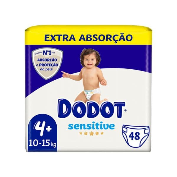 Fraldas Dodot Sensitive Extra T4+ (10-15Kg) 48 Unidades