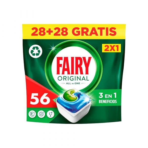 Fairy Detergente Máquina Loiça Original All in 1 56 Cápsulas