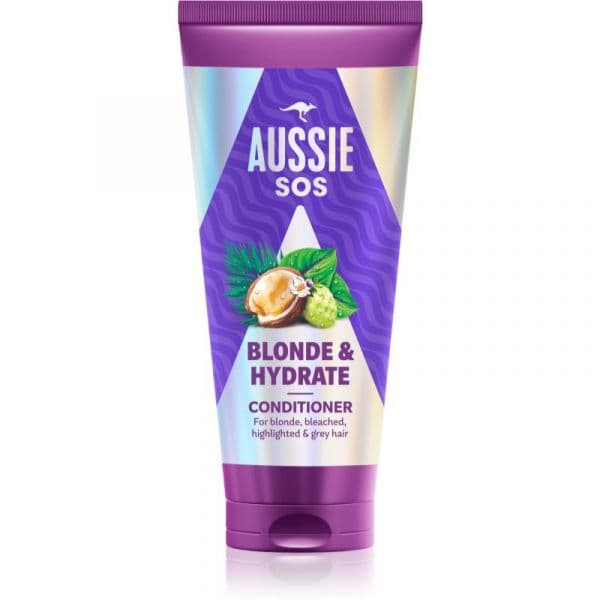 Aussie Sos Blonde Hydrate Condicionador Hidratante para Cabelo Loiro e Grisalho 200ml