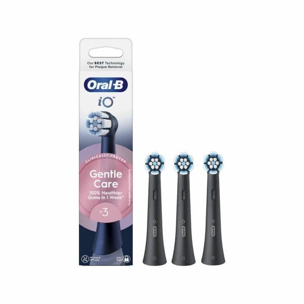 Oral-B Recargas para Escova de Dentes Elétrica iO Series Gentle Care Preto e Branco 2 ou 3 Unidades