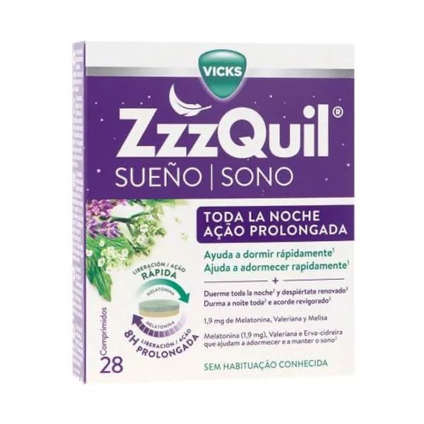 Vicks ZzzQuil Sono Ação Prolongada 28 Comprimidos
