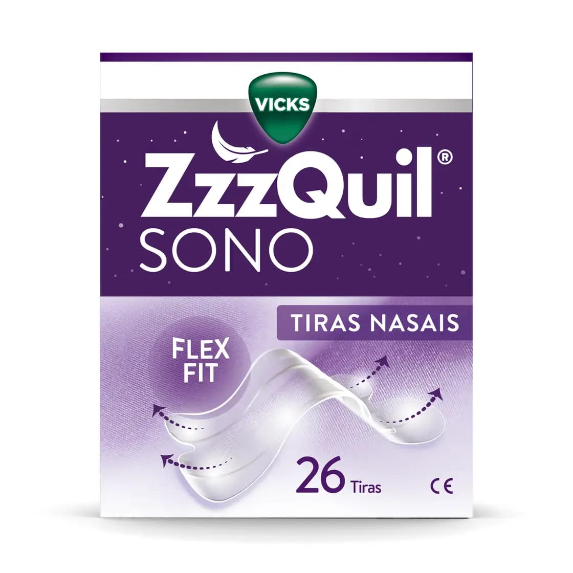 Vicks ZzzQuil Sono Tiras Nasais 26 Unidades