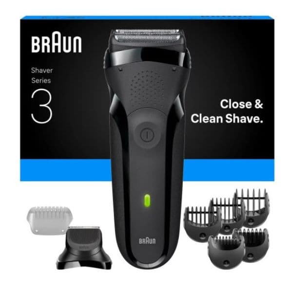 Braun Barbeador Elétrico Série 3 300 BT Cinza