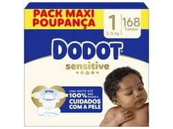 Fraldas Dodot Sensitive T1 (2-5Kg) 168 Unidades