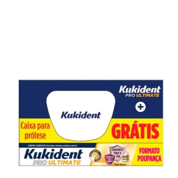 Kukident Pro Ultimate Creme Adesivo Sem Sabor 57g com Caixa