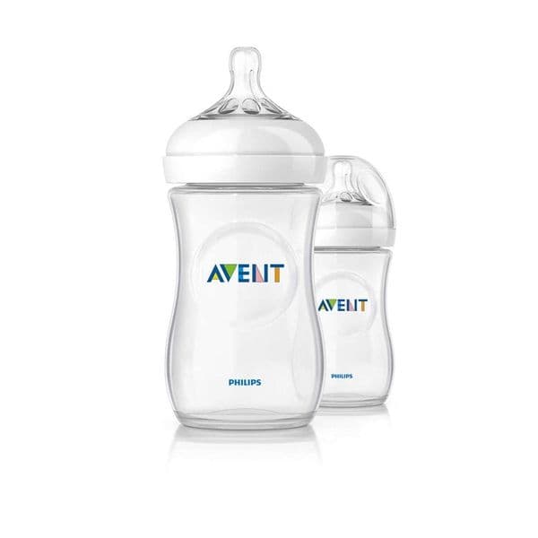 Philips Avent Pack 2 Biberões Natural Fluxo Lento 260ml - SCF693/27