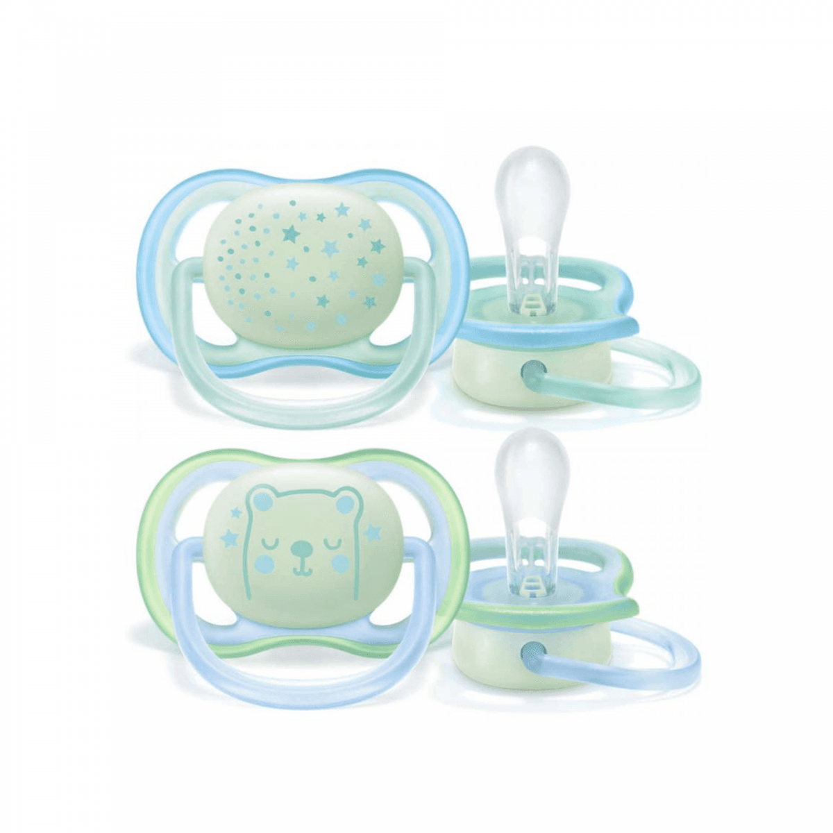 Philips Avent Pack 2 Chupetas Ultra Air Night time 0-6m Menino