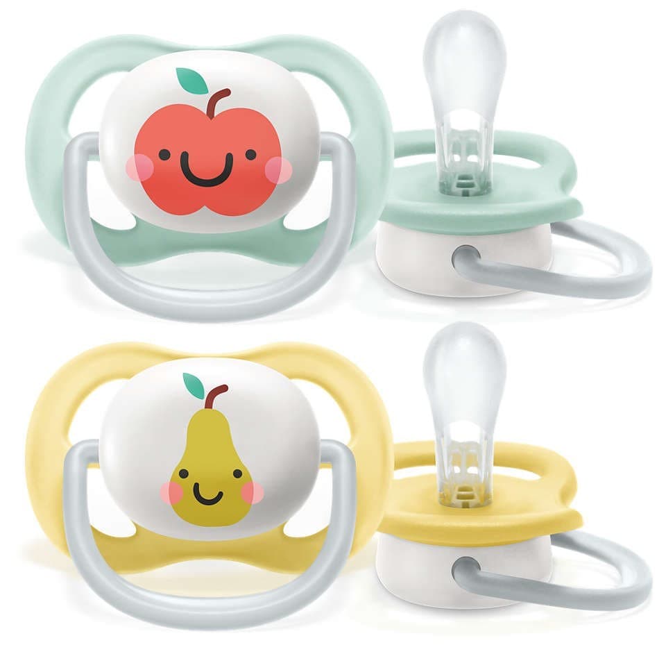 Philips Avent Chupeta Ultra Air Frutinha 0-6M (pack com 2 unidades) + Estojo Esterilizador e/ou Transporte