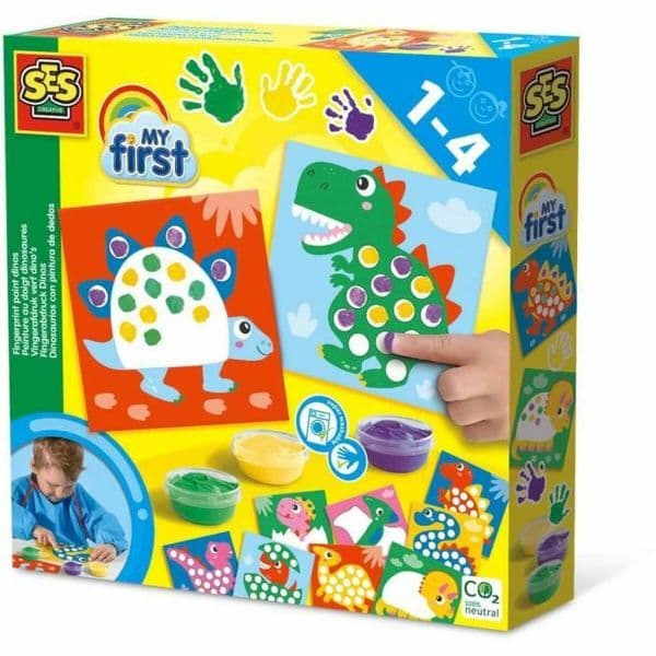 SES Conjunto de Desenho e Pintura com Dedos Dinossauros S71002090
