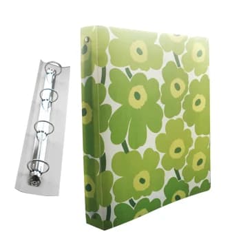 Marimekko Pasta Arquivo Plástico 310x240mm 4 Argolas Verde