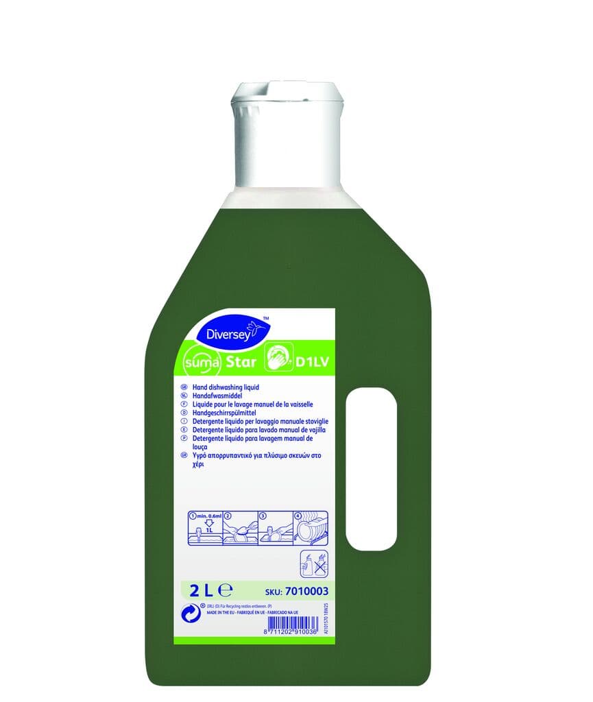 Diversey Suma Star D1 – Detergente Concentrado para Lavagem Manual de Loiça