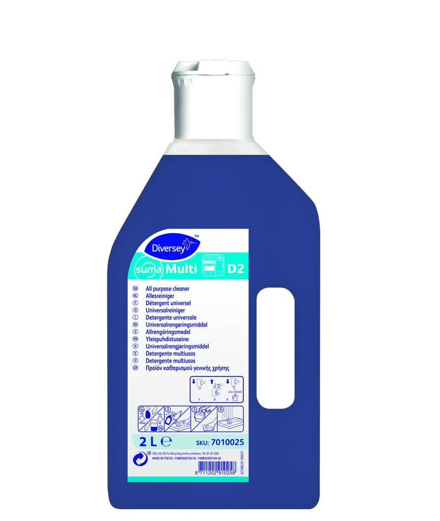 Diversey Suma Multi D2 – Detergente Multiusos Concentrado para Cozinhas