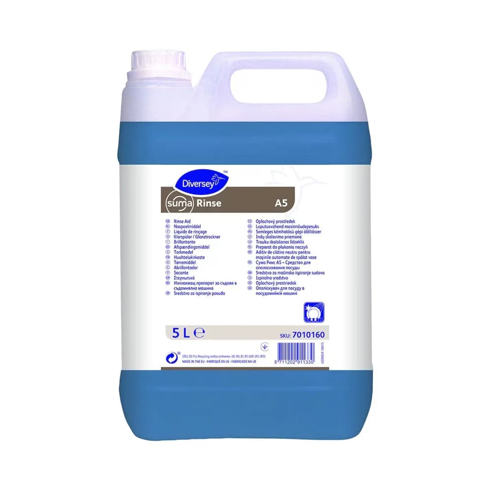 Diversey Suma Rinse A5 – Secante para Máquinas de Lavar Loiça com Secagem Rápida