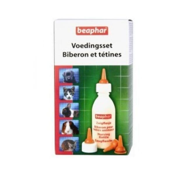 Beaphar Conjunto Nutricional Biberão + 4 tetinhas + Escovilhão Pequeno