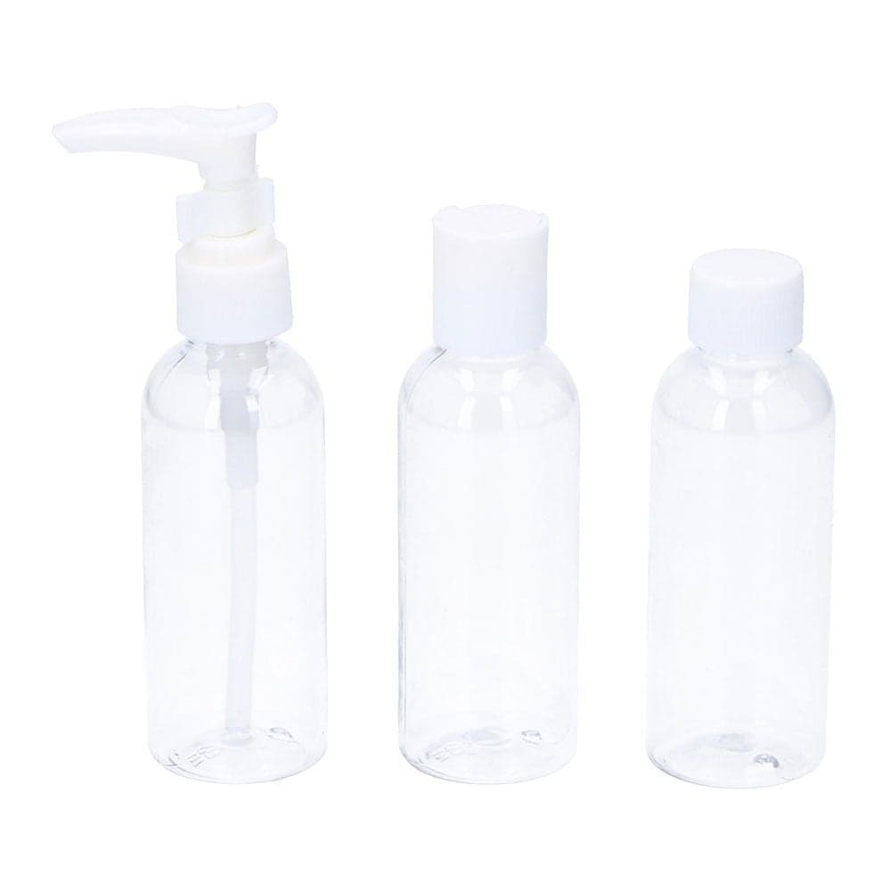 PACOTE DE RECIPIENTES PARA MALA DE CABINE AVIÃO 3 PEÇAS 3X80ML DU