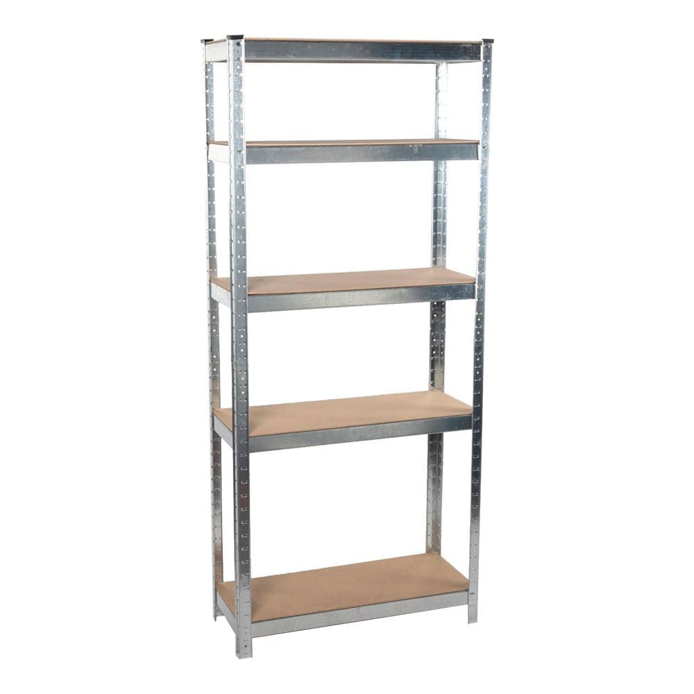 Kinzo Estante de Arrumação 5 Prateleiras 750kg Preto 75x30x172cm
