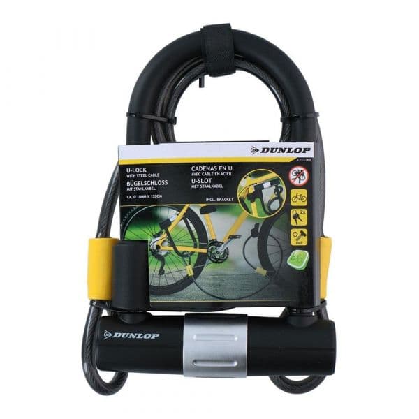 Dunlop Cadeado U com Cabo e Suporte Preto 73471