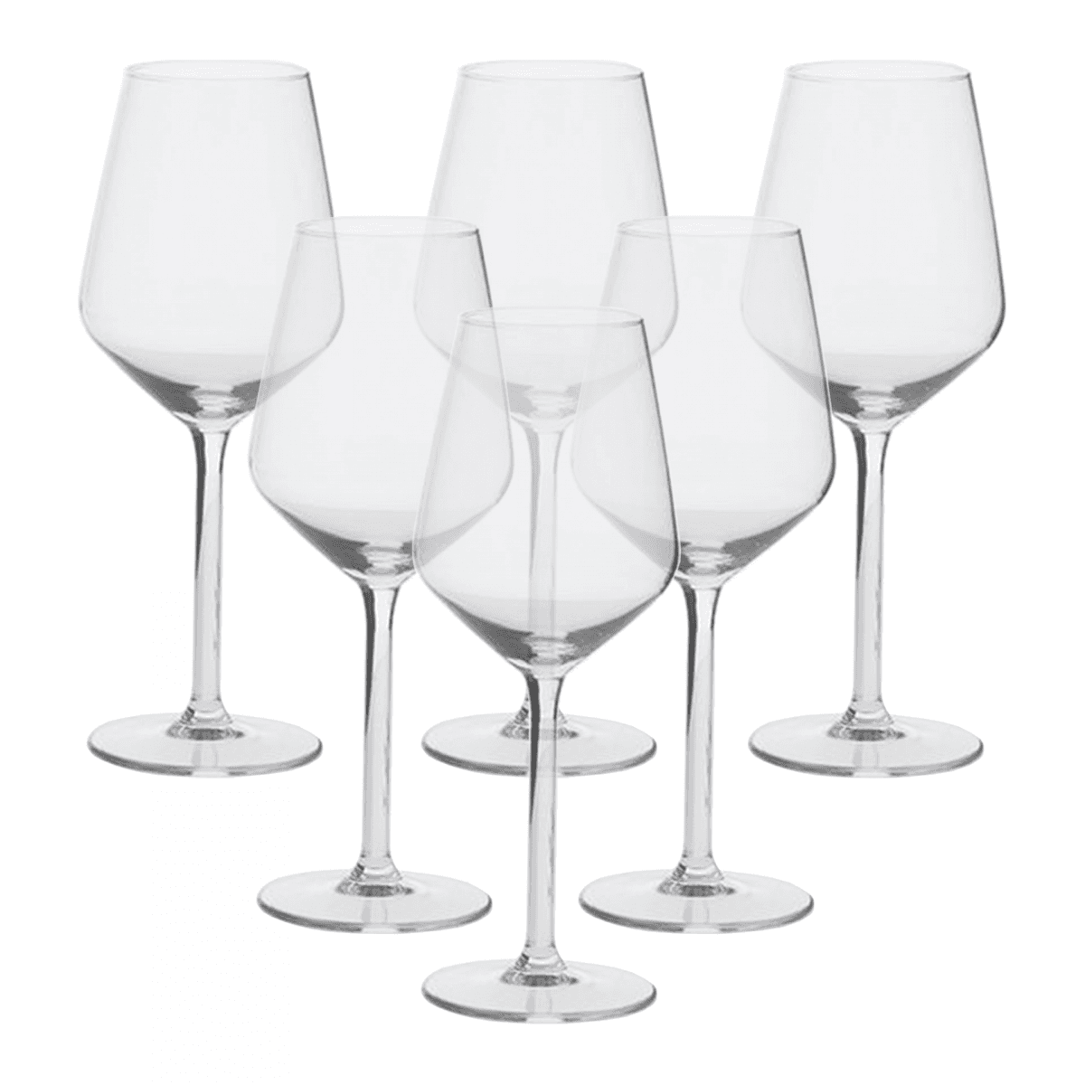 Alpina Jogo de 6 Copos de Vinho Transparentes 37cl