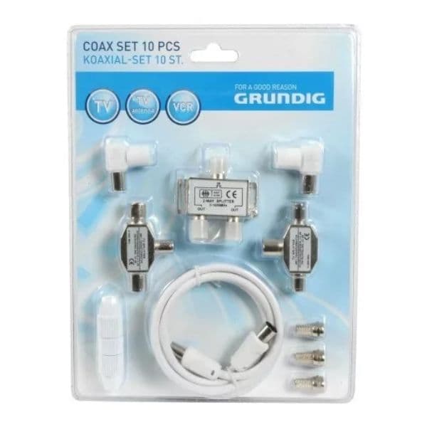 Grundig Kit Cabo Coaxial com Fichas Blister 10 Pcs - 92322