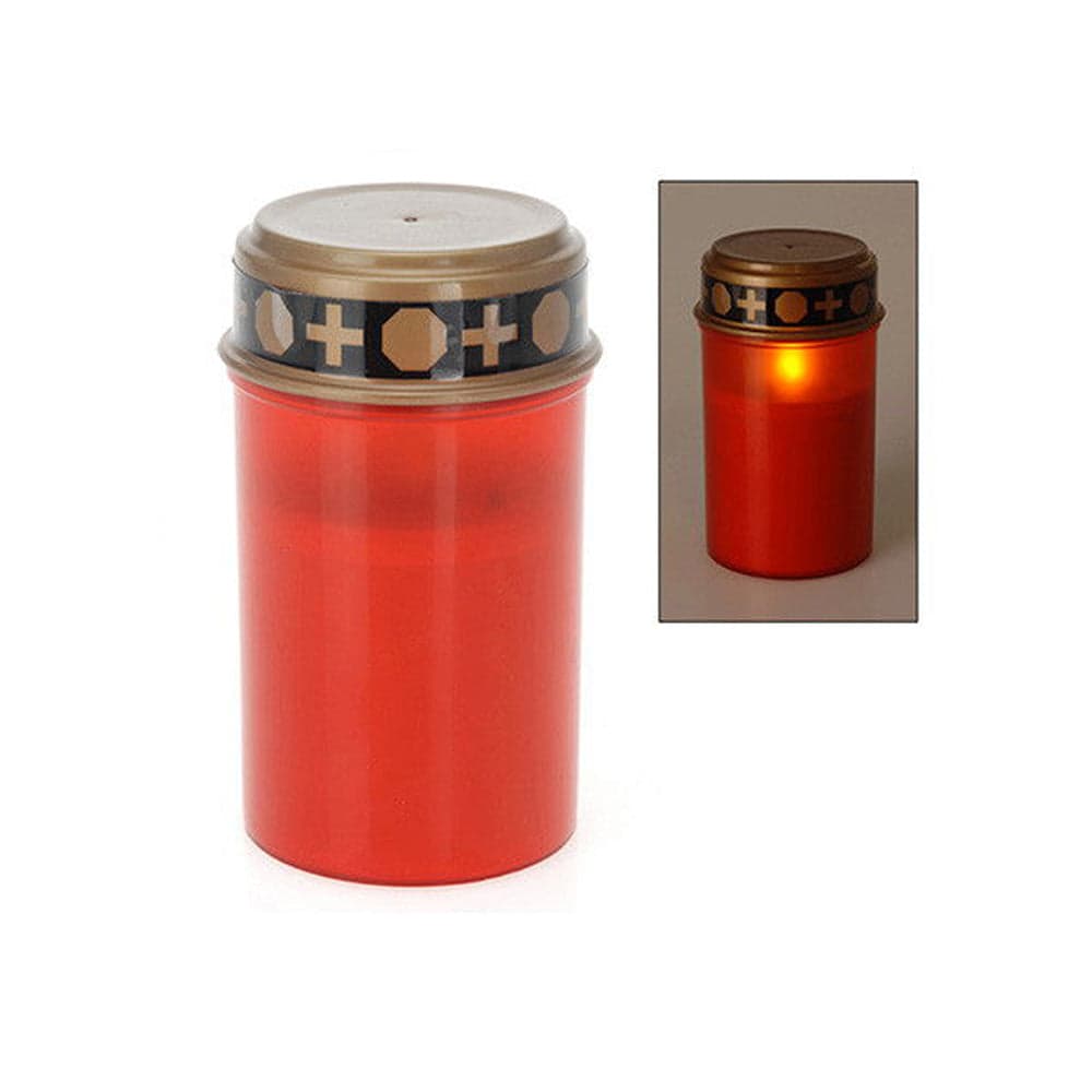 VELA LITÚRGICA (CEMITÉRIO) COM LUZ LED. 2XLR14 (PILHAS NÃO INCLUÍ