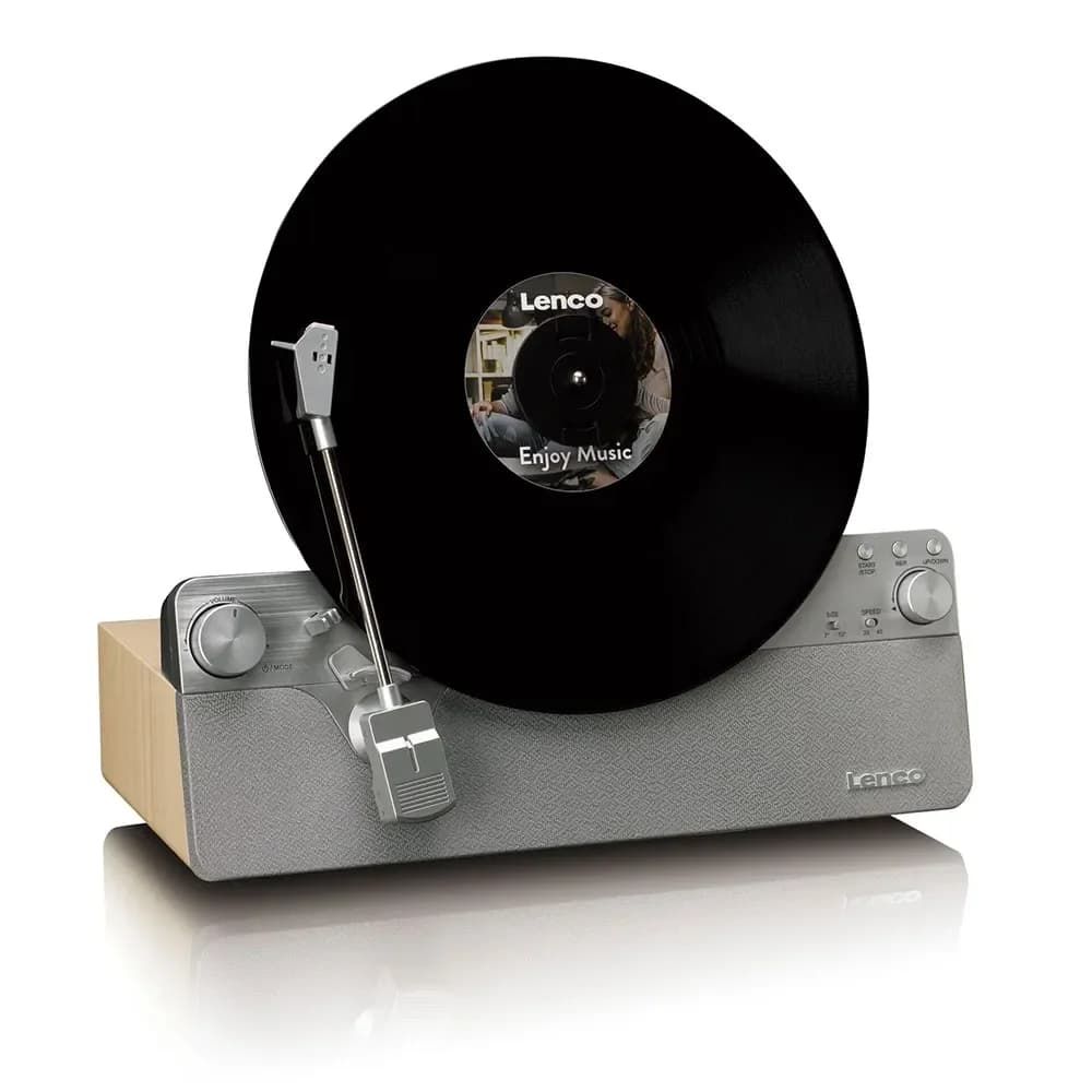 Gira-Discos Lenco LSA-071SI Vertical Bluetooth Automático Madeira Prata
