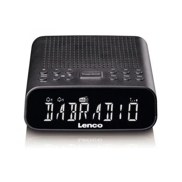 Lenco Rádio Despertador CR-606BK com DAB+/FM Bluetooth e Ecrã LCD, Preto
