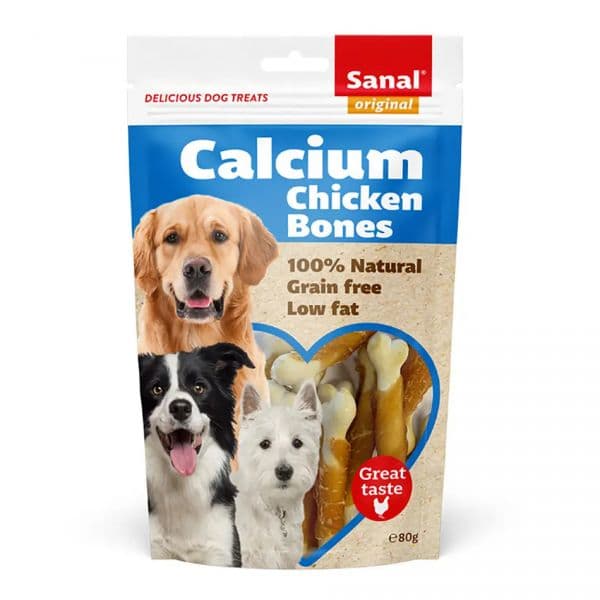 Sanal Dog Calcium Chicken Bones 80g