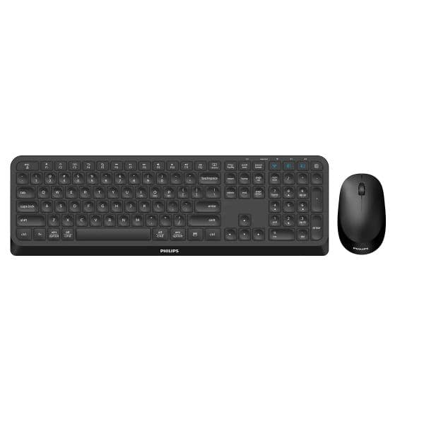 Teclado Philips SPT6407B/16 Rato Sem Fios QWERTY US/Inglês Preto