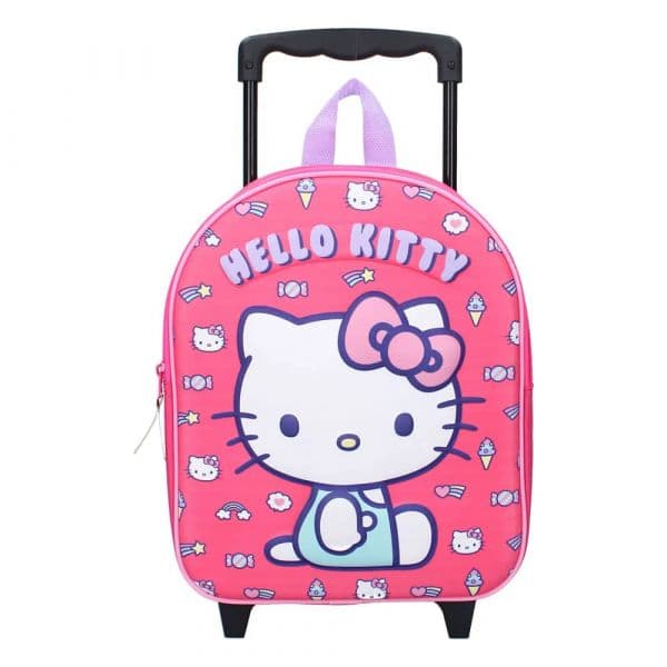 Vadobag Outra Dimensão Mochila Com Carrinho 3d Hello Kitty 32 Cm Multicolor One Size