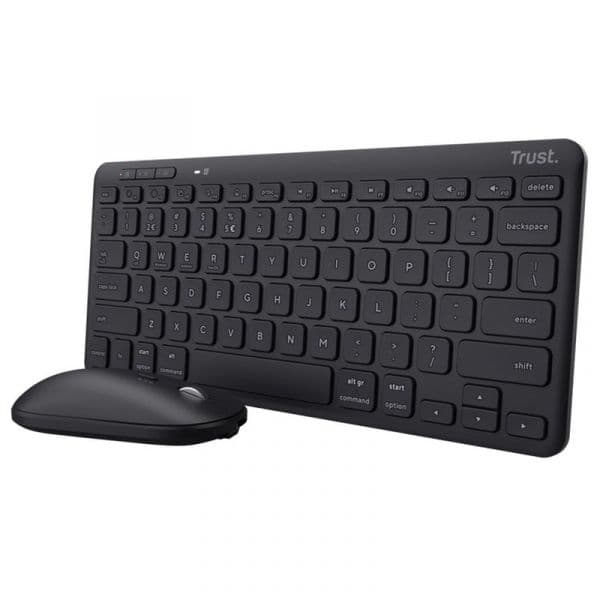 Teclado Trust Lyra e Rato Sem Fios Multi-Dispositivos (Teclado Espanhol)