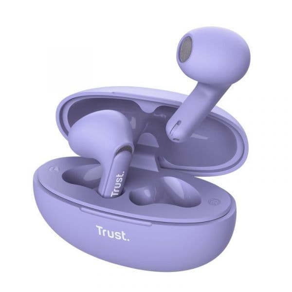 Trust Auriculares Yavi ENC Bluetooth Roxo