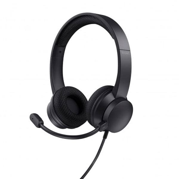 Auriculares Trust / Com Microfone / USB / Preto / 25334