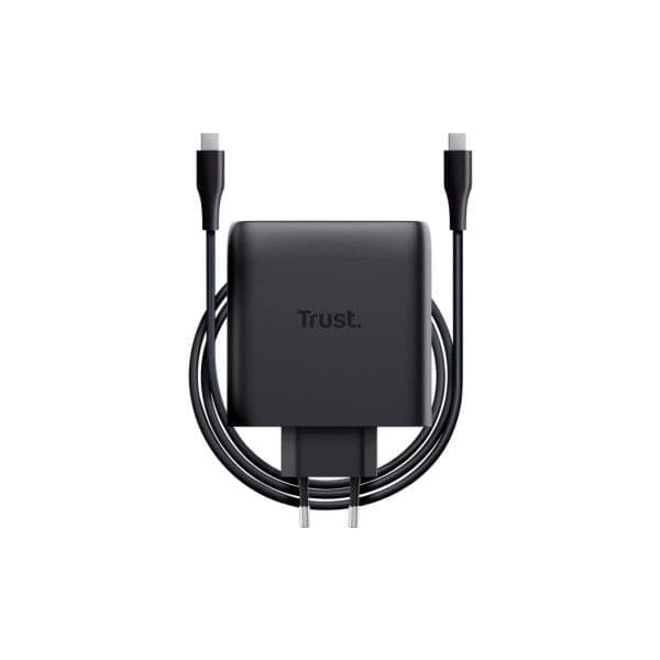 Trust 25527 Carregador de Parede GaN 100W 2xUSB-C Black