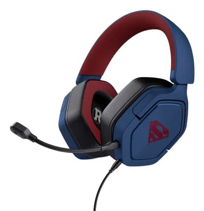 Trust GXT492SM Carus Auscultadores Gaming Multiplataforma com Fio Azul/Vermelho/Superman Edition